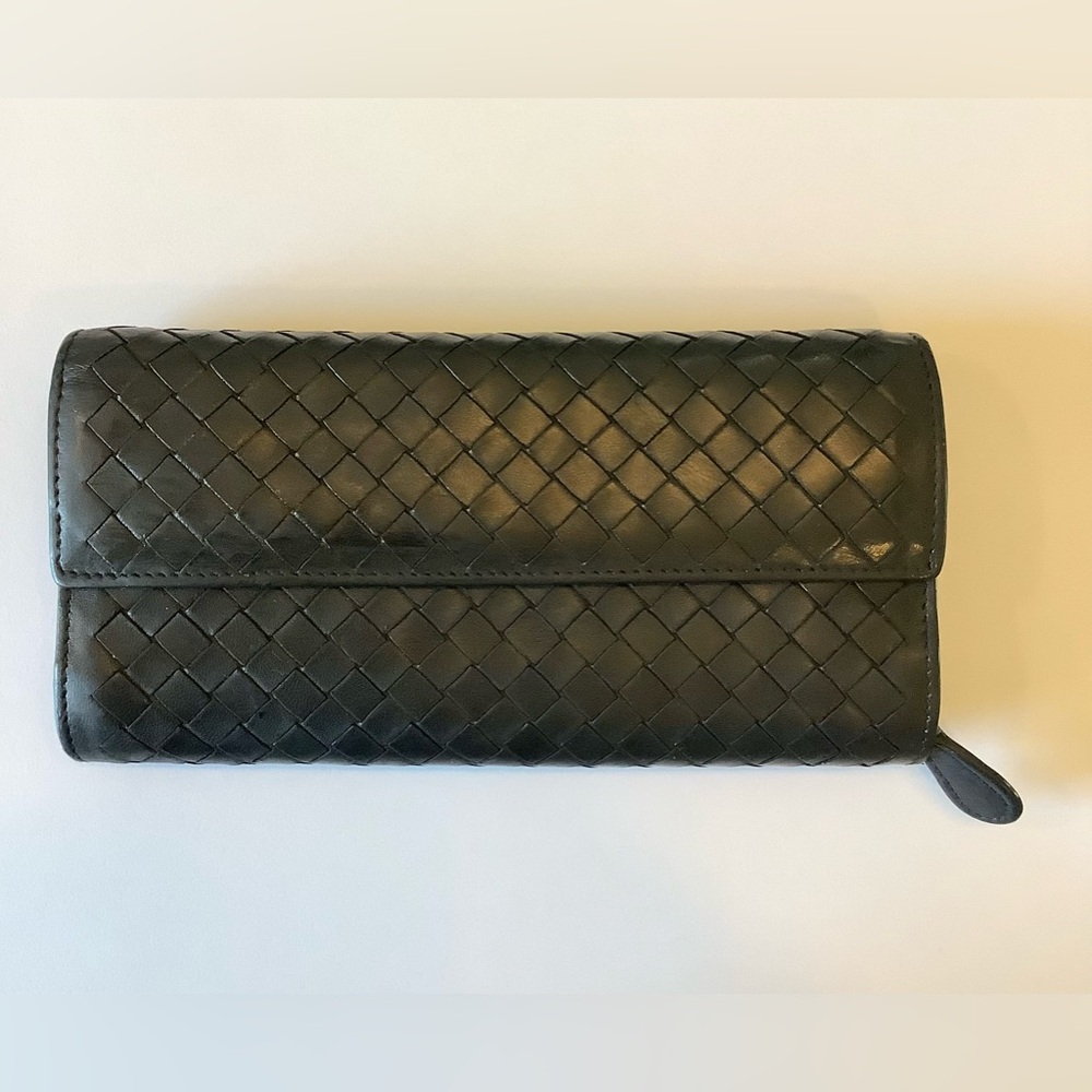 Bottega Veneta Black Bifold Wallet